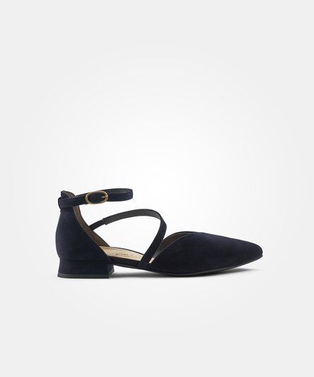 Pumps with ankle strap in silver Paul Green